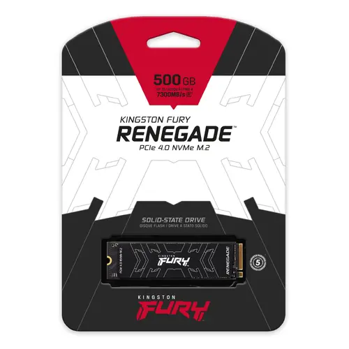 Kingston FURY Renegade 2TB SSD with Heatsink, M.2 2280, PCIe 4.0 NVMe, Read/Write 7300/7000MB/s, Random Read/Write: 1000K/1000K IOPS - 3