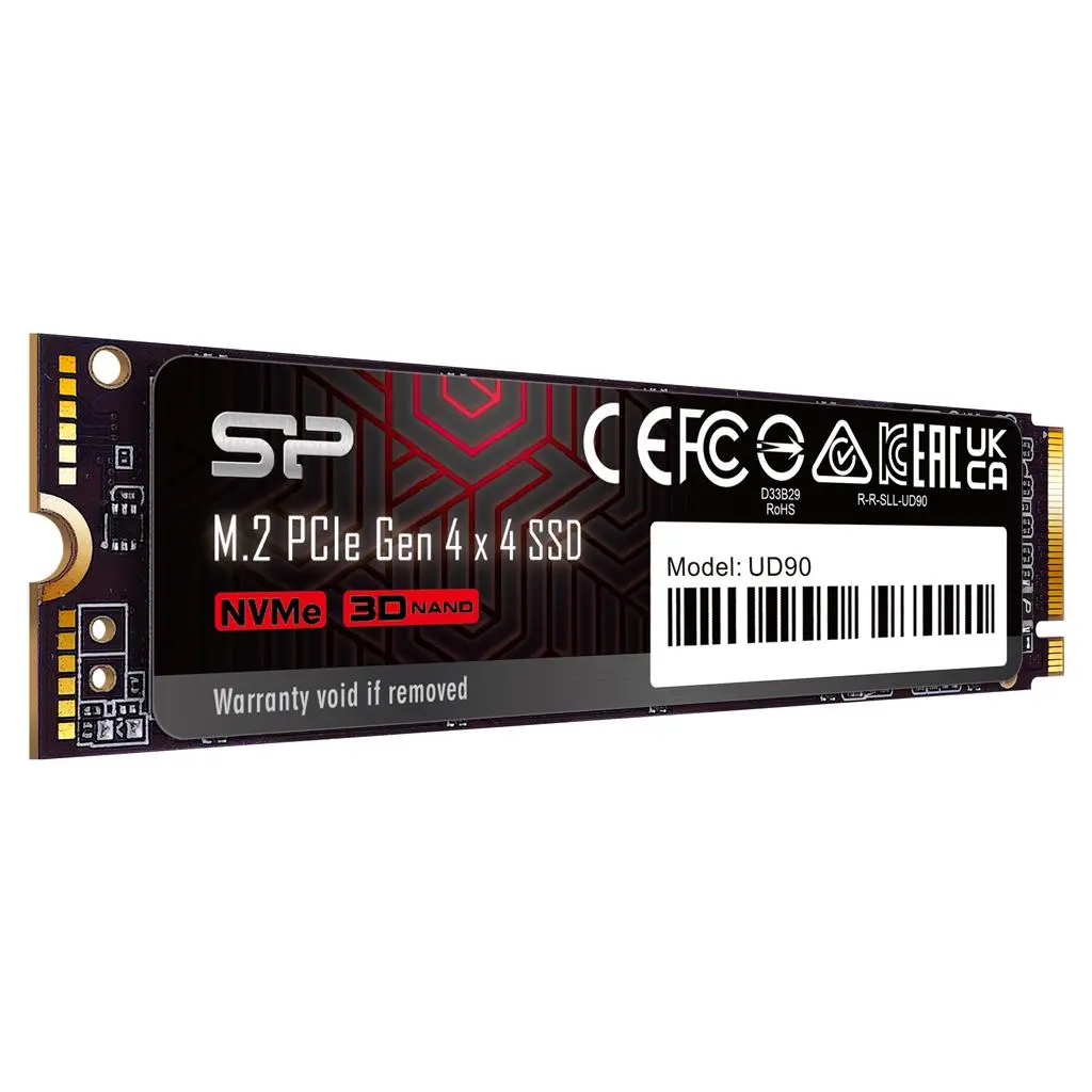 Silicon Power UD90 2TB SSD PCIe Gen 4x4 SSD UD90 - PCIe Gen4x4 & NVMe 1.4, 3D NAND, SLC Cache + HMB, 5 year warranty - Max 4800/4200 MB/s - image 1