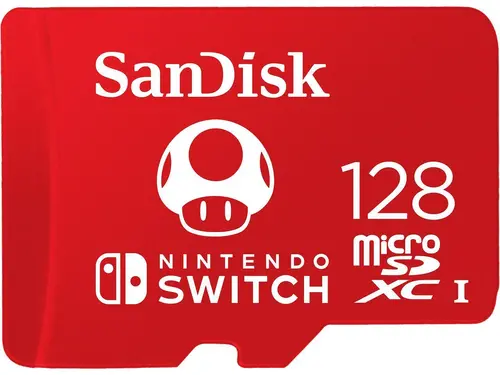 SANDISK microSDXC card for Nintendo Switch 128GB, up to 100MB/s Read, 60MB/s Write, U3, C10, A1, UHS-1