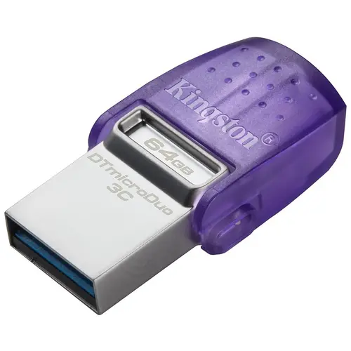 Kingston 64GB DataTraveler microDuo 3C 200MB/s dual USB-A + USB-C - image 1