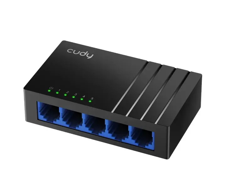 Комутатор, Cudy GS105D 5-Port Gigabit Desktop Switch, 5 10/100/1000M RJ45 Ports, Desktop Plastic Case - image 1