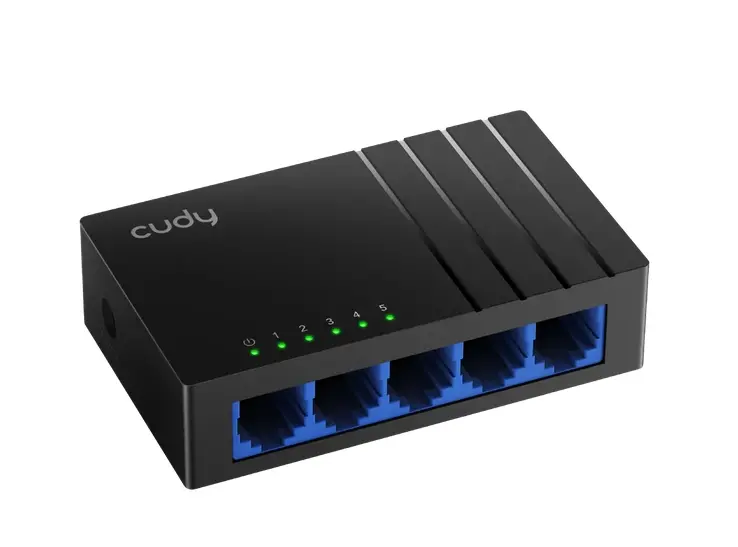 Комутатор, Cudy GS105D 5-Port Gigabit Desktop Switch, 5 10/100/1000M RJ45 Ports, Desktop Plastic Case - image 2