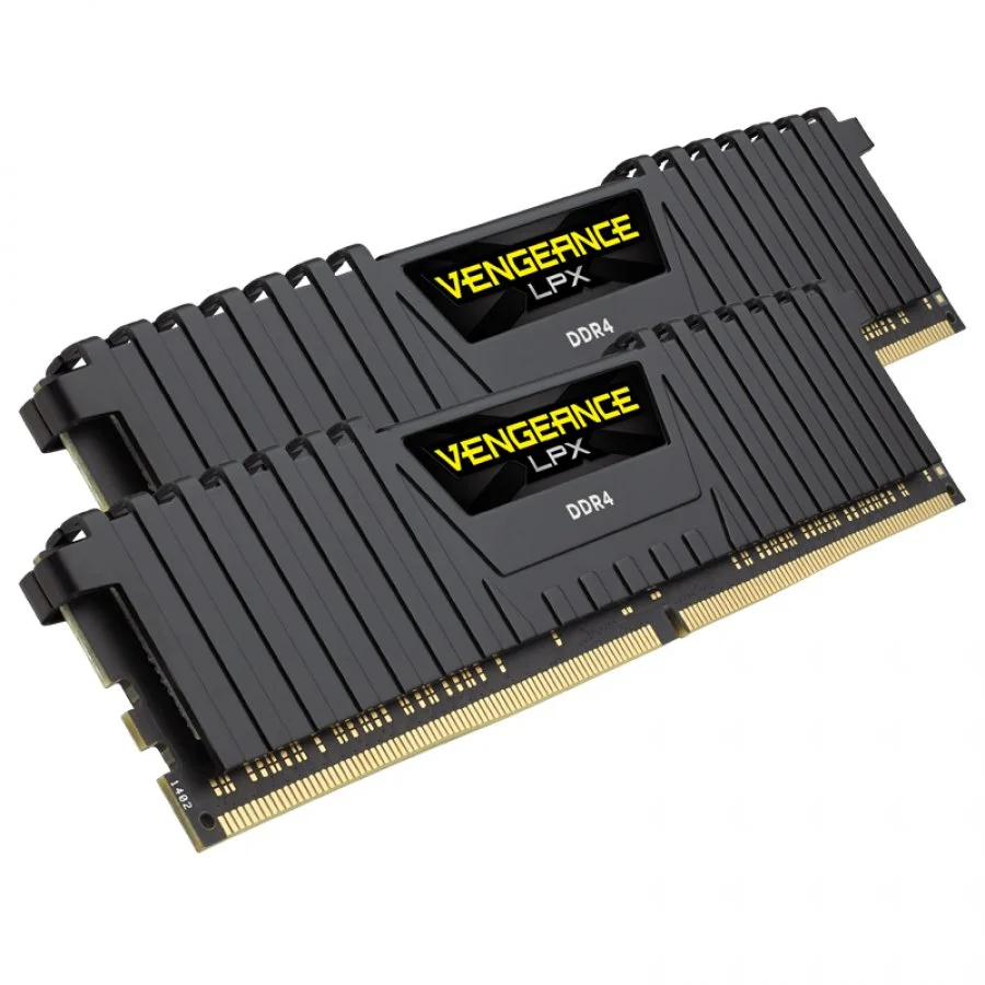 Corsair DDR4, 3200MHz 16GB 2x8GB Dimm, Unbuffered, 16-18-18-36, XMP 2.0, Vengeance LPX black Heatspreader, Black PCB, 1.35V, for SKL