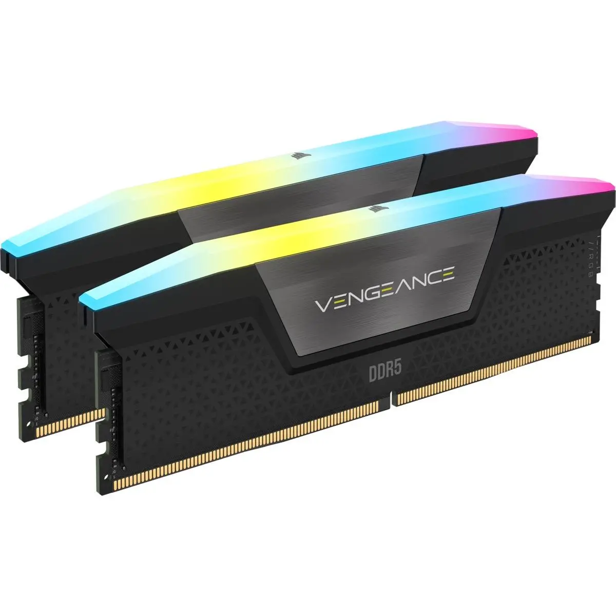 CORSAIR DDR5, 5200MT/s 32GB 2x16GB DIMM, 40-40-40-77, XMP 3.0, VENGEANCE RGB DDR5 Black Heatspreader, RGB LED, 1.25V - image 1
