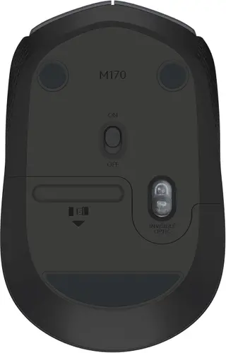 Безжична оптична мишка LOGITECH M170, Сива, USB - image 3