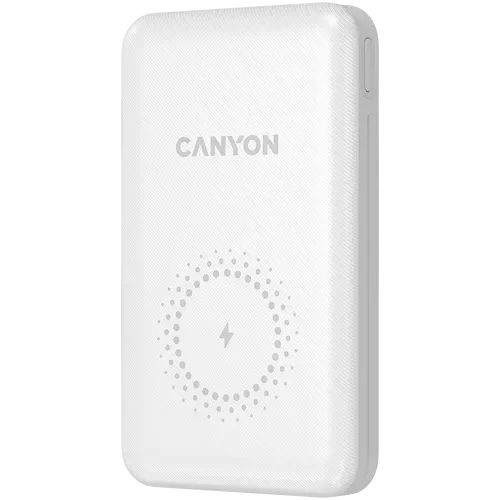 CANYON power bank PB-1001 10000 mAh PD 18W QC 3.0 Wireless 10W White - image 1