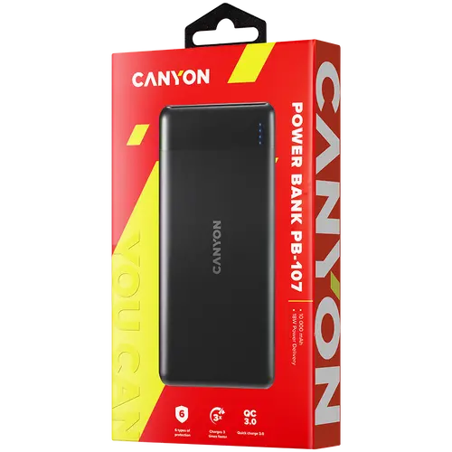 CANYON power bank PB-107 10000 mAh PD QC 3.0 18W Black - image 2