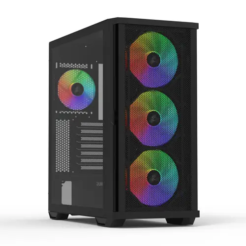 Кутия ZALMAN Z10 PLUS, Tempered Glass, RGB Mid-Tower, Черна - 2