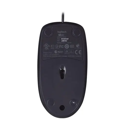Жична оптична мишка LOGITECH M90, USB, Черен - image 5