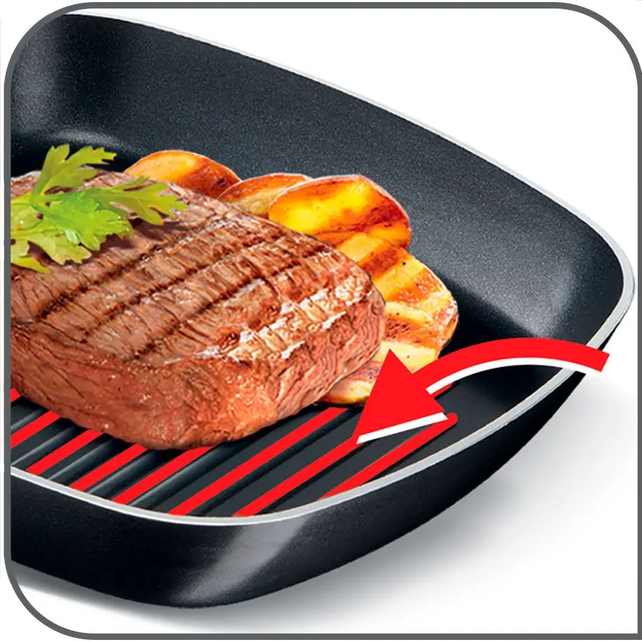 Τηγάνι, Tefal B5694053, Easy Plus Grill Frypan 26X26 cm - image 3