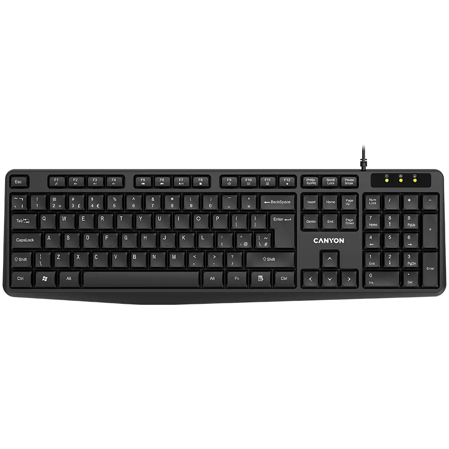 CANYON keyboard KB-1 EN/BG Wired Black