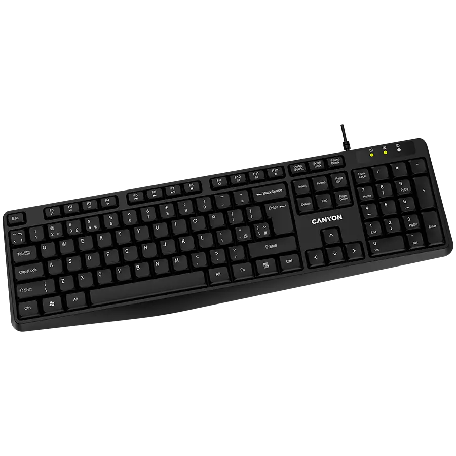 CANYON keyboard KB-1 EN/BG Wired Black - image 1