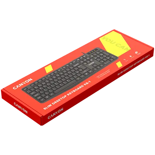 CANYON keyboard KB-1 EN/BG Wired Black - image 2
