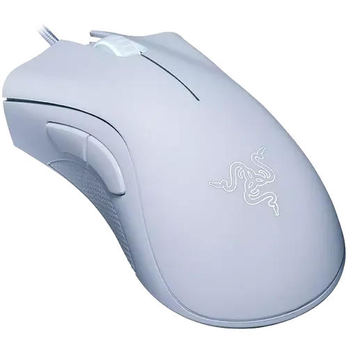 Razer DeathAdder Essential White Edition, Gaming Mouse, True 6 400 DPI optical sensor, Ergonomic Form Factor, Mechanical Mouse Switches with 10 million-click life cycle, 1000 Hz Ultrapolling, Single-color white lighting - image 1