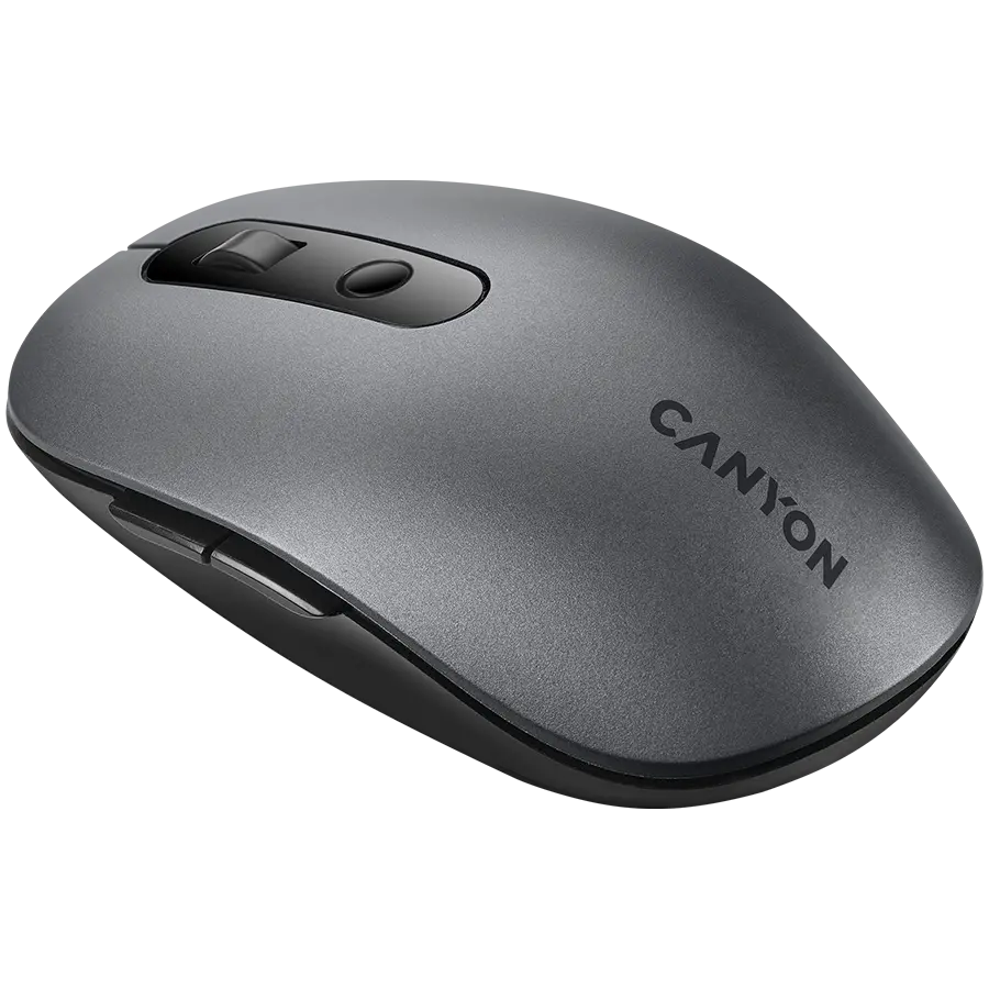 CANYON MW-9, 2 in 1 Wireless optical mouse with 6 buttons, DPI 800/1000/1200/1500, 2 mode(BT/ 2.4GHz), Battery AA*1pcs, Grey, 65.4*112.25*32.3mm, 0.092kg - image 3
