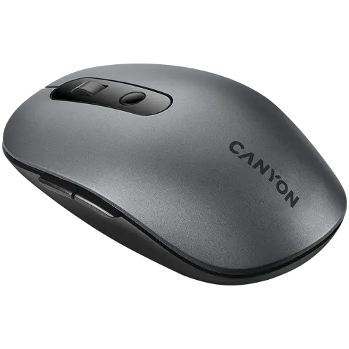 CANYON MW-9, 2 in 1 Wireless optical mouse with 6 buttons, DPI 800/1000/1200/1500, 2 mode(BT/ 2.4GHz), Battery AA*1pcs, Grey, 65.4*112.25*32.3mm, 0.092kg - image 3