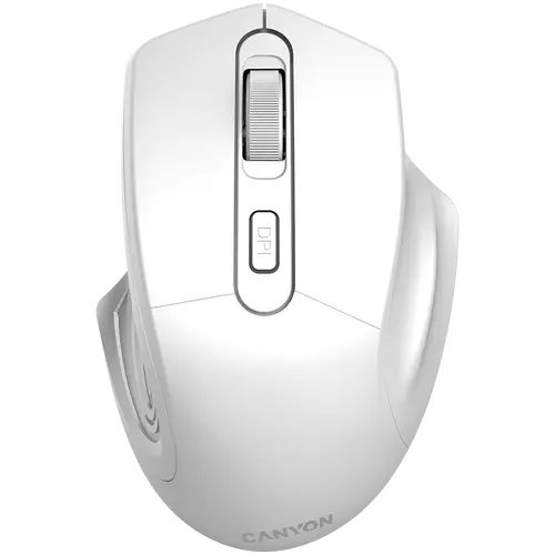 CANYON MW-15, 2.4GHz Wireless Optical Mouse with 4 buttons, DPI 800/1200/1600, Pearl white, 115*77*38mm, 0.064kg