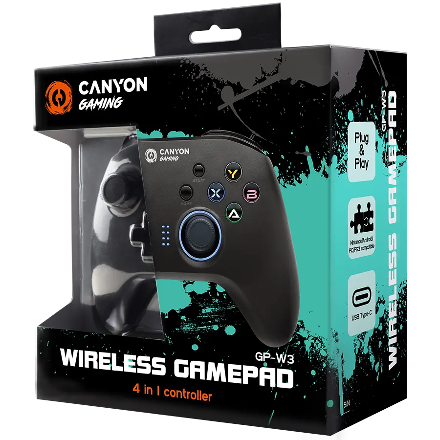 CANYON gamepad GP-W3 Android/Nintendo/PC/PS3 Wireless Black - image 3