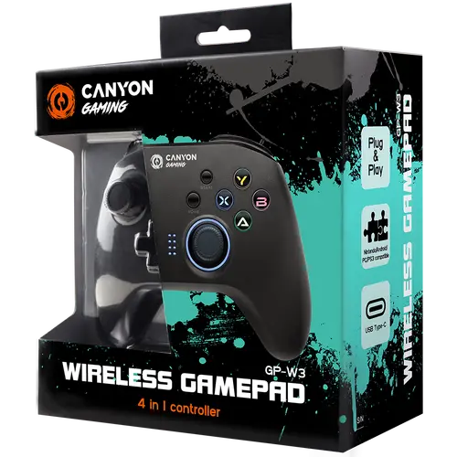 CANYON gamepad GP-W3 Android/Nintendo/PC/PS3 Wireless Black - image 3