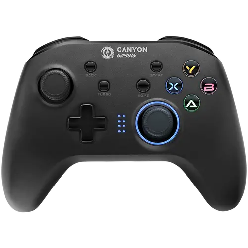 CANYON GP-W3, 2.4G Wireless Controller with built-in 600mah battery, 1M Type-C charging cable ,6 axis motion sensor support nintendo switch ,android,PC X-input/D-input,ps3,normal size dongle,black