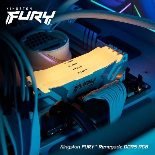 Памет Kingston Fury Renegade White RGB 32GB(2x16GB) DDR5 - image 2