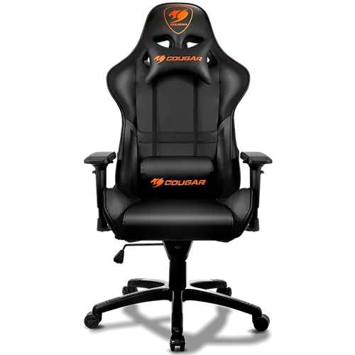 COUGAR Armor Gaming Chair Black, Piston Lift Height Adjustment,180º Reclining,Adjustable Tilting Resistance,3D Adjustable Arm Rest,Full Steel Frame,Ultimate Quality: Class 4 Gas Lift Cylinder