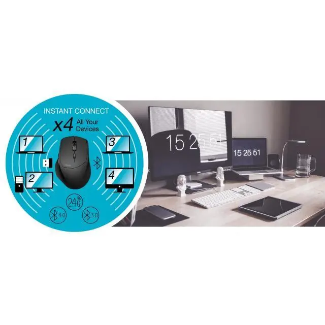 Mouse optic wireless RAPOO M100 Silent - image 2