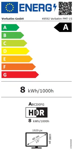 Монитор, Verbatim PMT-15 Portable Touchscreen Monitor 15.6" Full HD 1080p Metal Housing - image 4