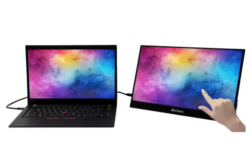 Монитор, Verbatim PMT-17 Portable Touchscreen Monitor 17.3" Full HD 1080p Metal Housing - image 3
