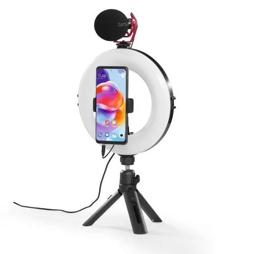 Статив Hama "SpotLight Smart 80 II", LED светлина, За смартфон и таблет - image 6
