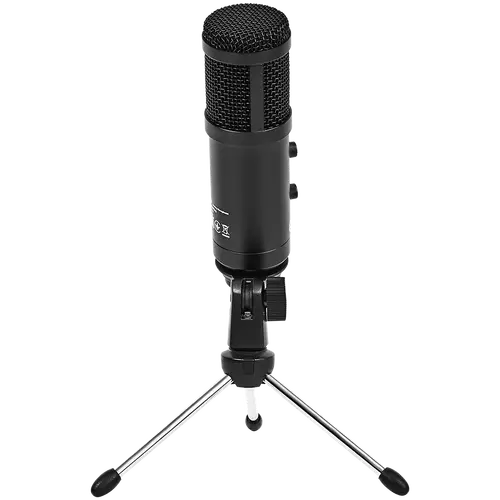 LORGAR Soner 313, Gaming Microphones, Black, USB condenser microphone with Volume Knob & Echo Kob, including 1x Microphone, 1 x 2.5M USB Cable, 1 x Tripod Stand, 1 x User Manual, body size: Φ47.4*158.2*48.1mm, weight: 243.0g - image 1