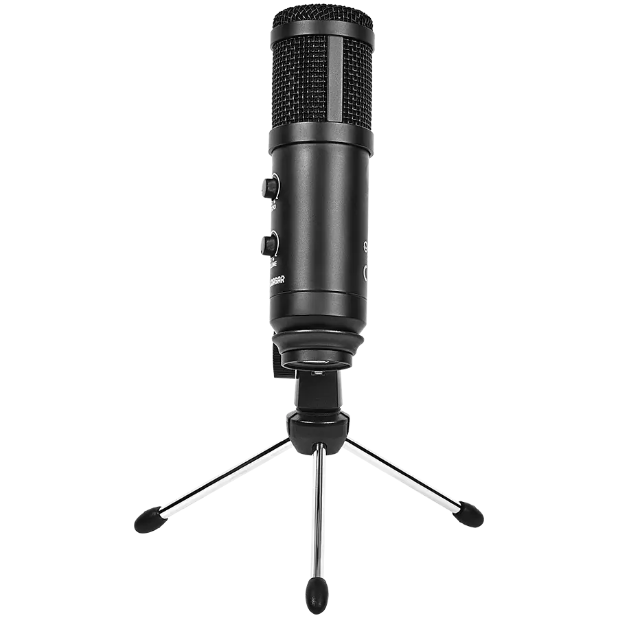 LORGAR Soner 313, Gaming Microphone, USB condenser microphone with Volume Knob & Echo Knob, Frequency Response: 80 Hz—17 kHz, including 1x Microphone, 1 x 2.5M USB Cable, 1 x Tripod Stand, dimensions: Ø47.4*158.2*48.1mm, weight: 243.0g, Black - image 4