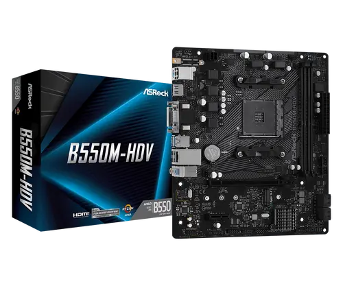 Placă de bază, ASROCK B550M-HDV /AM4 Placă de bază, ASROCK B550M-HDV /AM4