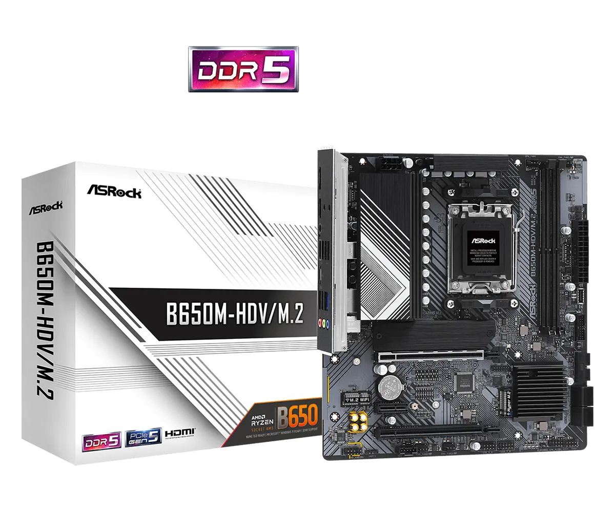 Дънна платка, ASROCK B650M-HDV/M.2 /AM5