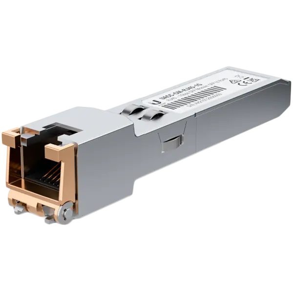 Ubiquiti UACC-CM-RJ45-1G Modul transceiver SFP la RJ45 care oferă viteză de 1 Gbps printr-o conexiune Ethernet convertită