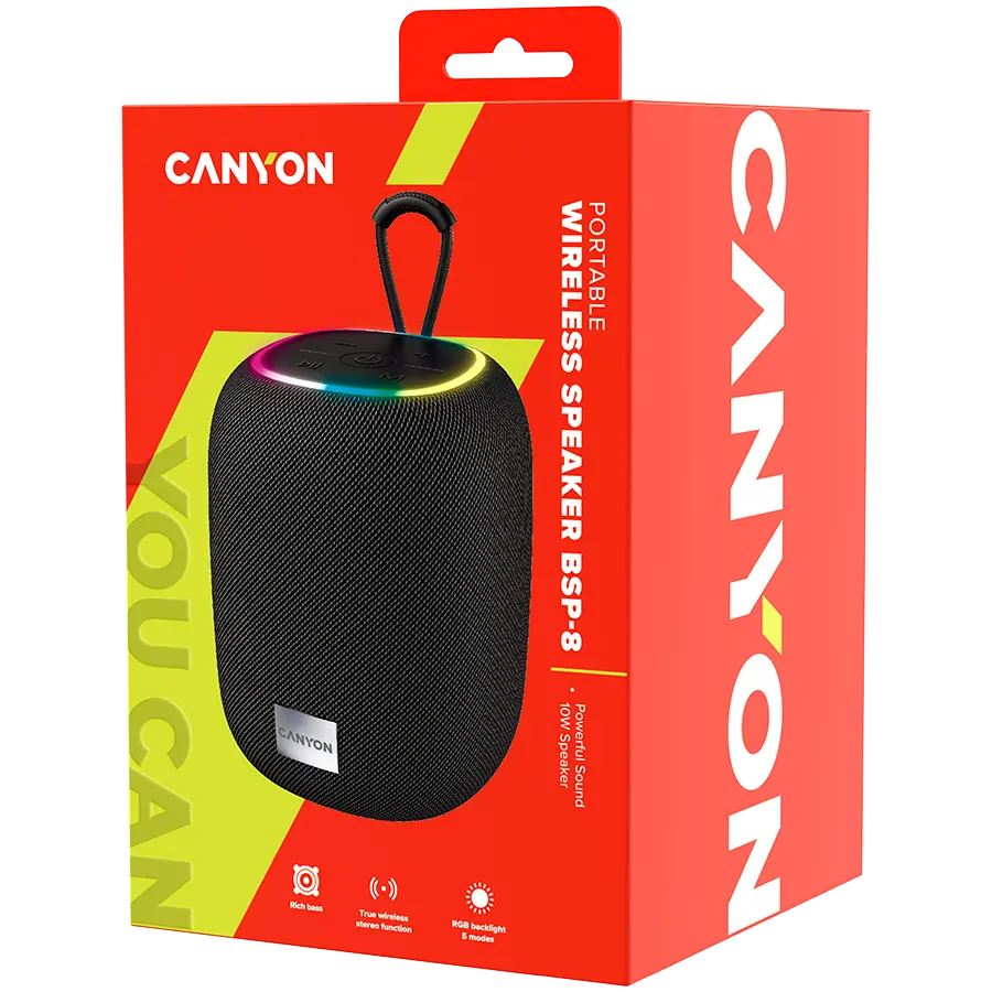 CANYON ηχείο BSP-8 10W Μαύρο - image 1