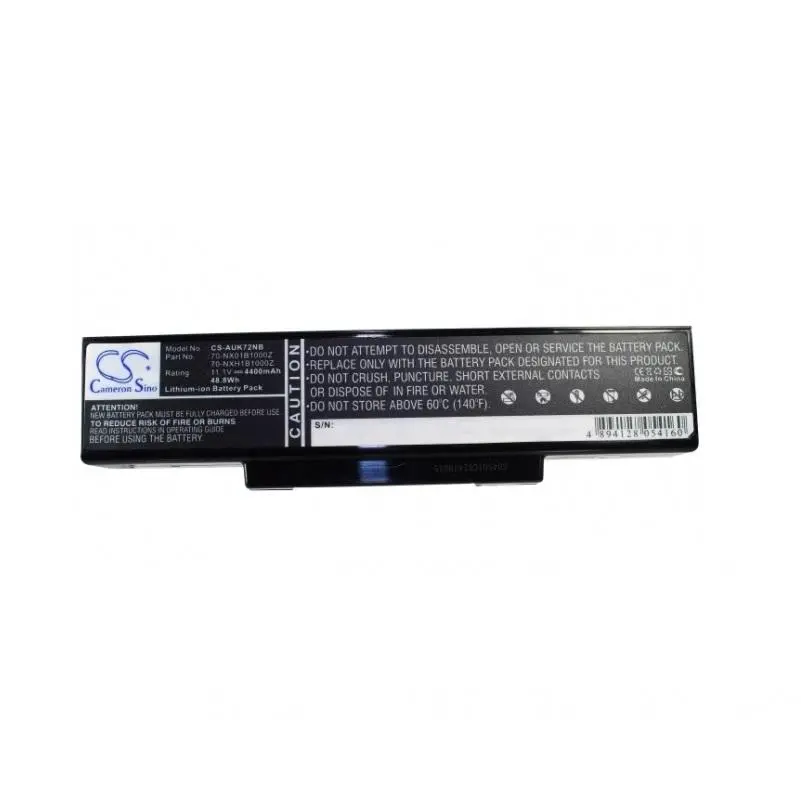 Μπαταρία για φορητό υπολογιστή Asus N71 K72 K72J K72F K73SV N71 N73 N73S N73SV X73S, 10.8V, 4400mAh CAMERON SINO