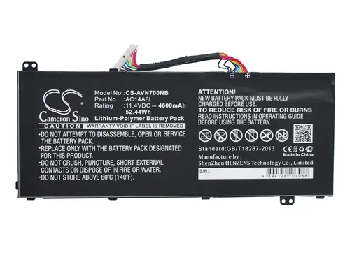 Baterie pentru laptop Acer Aspire Nitro V15 VN7-571G VN7-572G VN7-591G VN7-592G și V17 VN7-791G VN7-792G AC14A8L, 11.4V, 4600mAh CAMERON SINO - 1