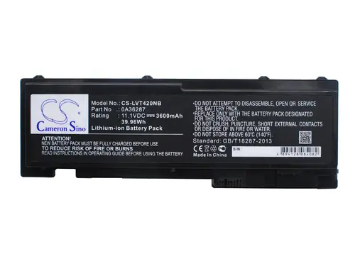 Μπαταρία για laptop Lenovo ThinkPad T420s T420si T430s 42T4846, 11.1V, 3600mA CAMERON SINO - 1