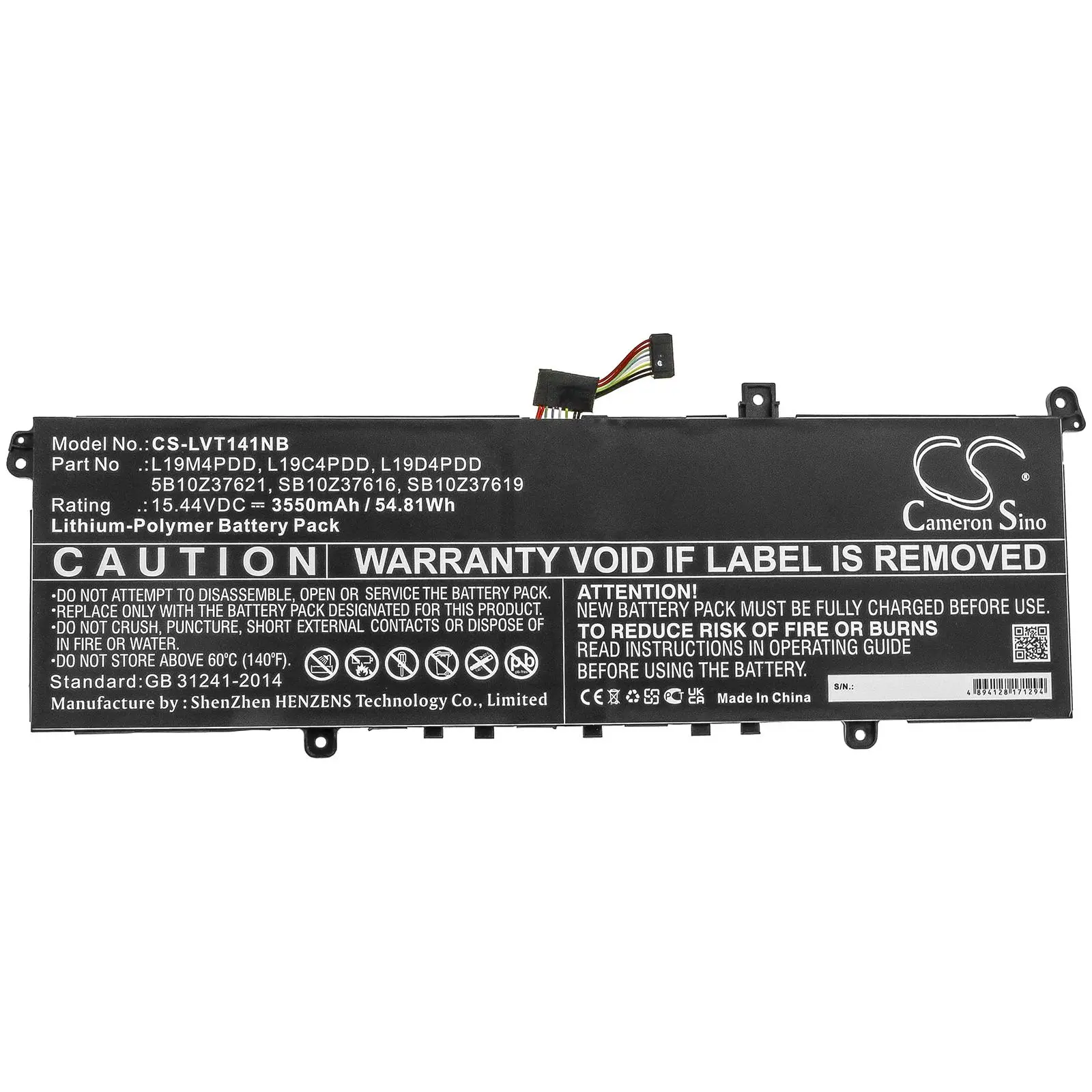 Baterie pentru laptop Lenovo ThinkBook 13s 14s 5B10Z37621 15.44V 3550mAh CAMERON SINO