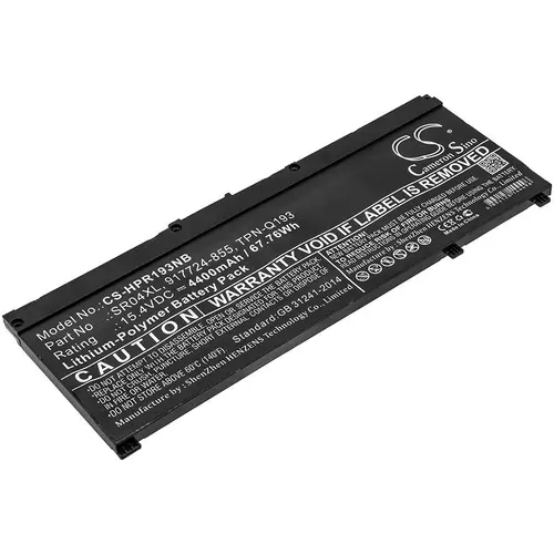 Батерия за лаптоп, CAMERON SINO, LiPo 15,4V 4400mAh – съвместима с HP SR04XL, Omen 15-ce000ng, Pavilion 15-CE015DX - 3