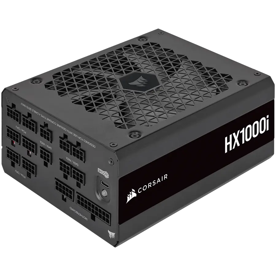 Corsair PSU 1000W HX1000i 80+ Platinum 140mm fan black - image 1