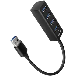 AXAGON HUE-M1AL 4x USB 3.2 Gen 1 MINI hub, metal, 1.2m USB-A cable