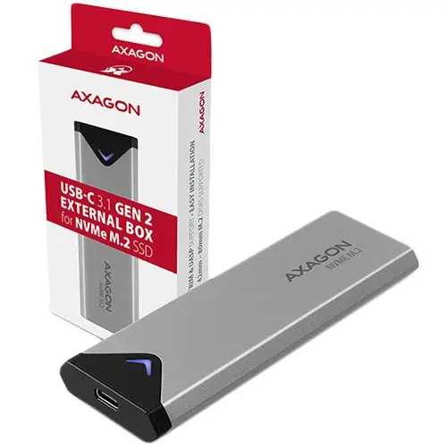AXAGON EEM2-UG2 USB-C 3.1 Gen 2 - M.2 NVMe SSD 42-80mm box - image 1