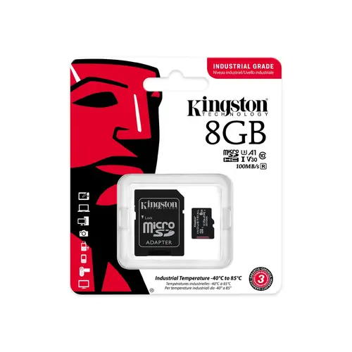 Κάρτα μνήμης Kingston Industrial microSDHC/SDXC 8GB, Class 10 - 1