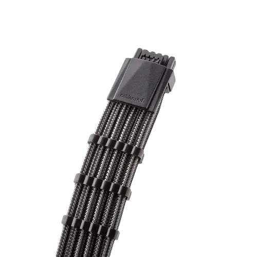 CableMod E-Series Pro ModMesh Sleeved 12VHPWR PCI-e Cable for Super Flower Leadex Platinum / Platinum SE / Titanium / V Gold Pro / V Platinum Pro, EVGA G7 / G6 / G5 / G3 / G2 / P2 / T2 (Carbon, Nvidia 4000 series, 16-pin to Dual 8-pin, 600mm)