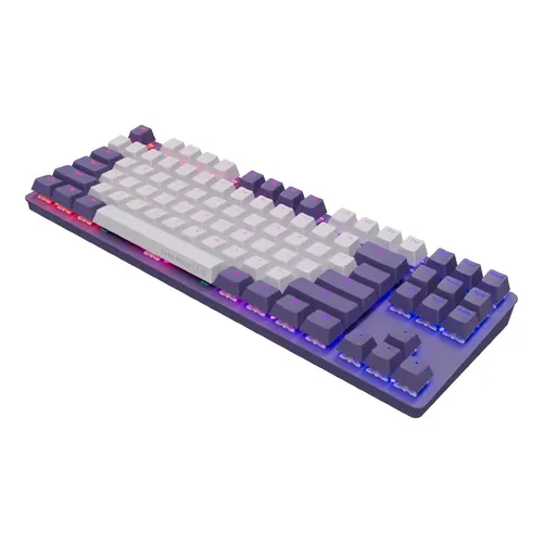 Геймърскa механична клавиатура Dark Project KD87A Violet - G3MS Sapphire Switches, RGB, PBT Keycaps - image 3