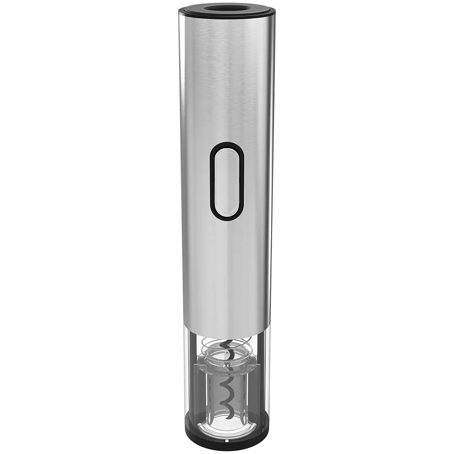 Prestigio Garda, smart wine opener, simple operation with 2 buttons, aerator, vacuum stopper preserver, foil cutter, opens up to 50 bottles wihout recharging, premium design, 500mAh battery, Dimensions D 17mm* H 290mm* W100 mm, silver color. - image 1