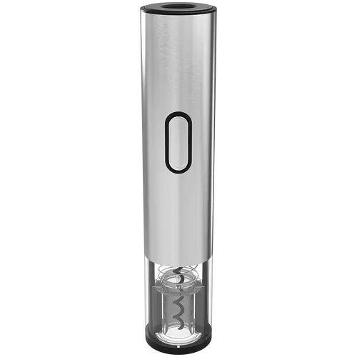 Prestigio Garda, smart wine opener, simple operation with 2 buttons, aerator, vacuum stopper preserver, foil cutter, opens up to 50 bottles wihout recharging, premium design, 500mAh battery, Dimensions D 17mm* H 290mm* W100 mm, silver color. - image 1