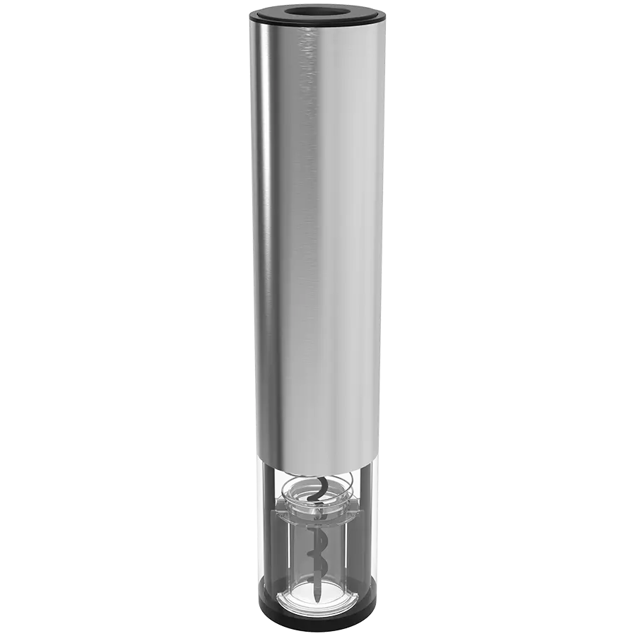 Prestigio Garda, smart wine opener, simple operation with 2 buttons, aerator, vacuum stopper preserver, foil cutter, opens up to 50 bottles wihout recharging, premium design, 500mAh battery, Dimensions D 17mm* H 290mm* W100 mm, silver color. - image 4